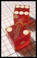 Dice : Dice - Casino Dice - Sands Regency Red Frosted with Gold Logo - SK Collection buy Nov 2010